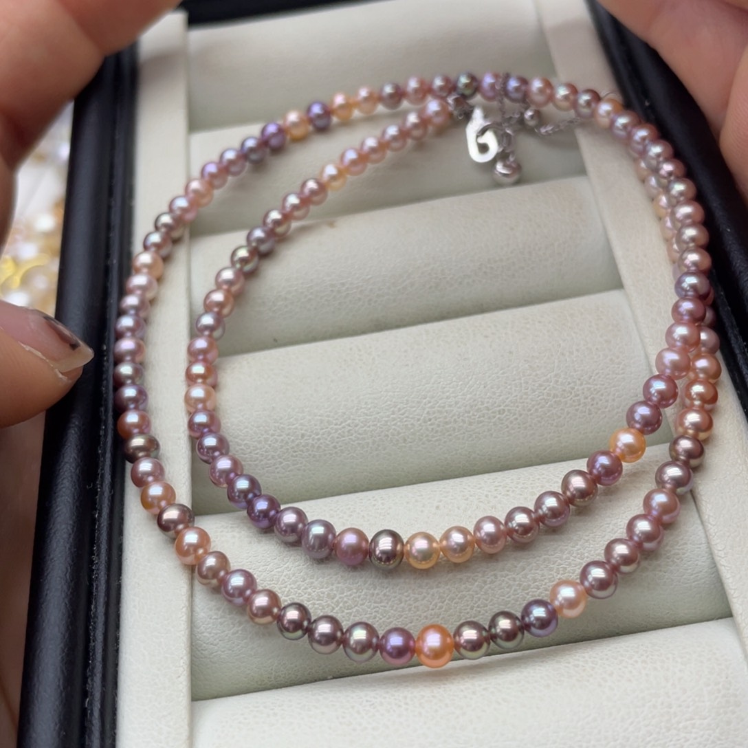 淡水珍珠项链银S925镶嵌