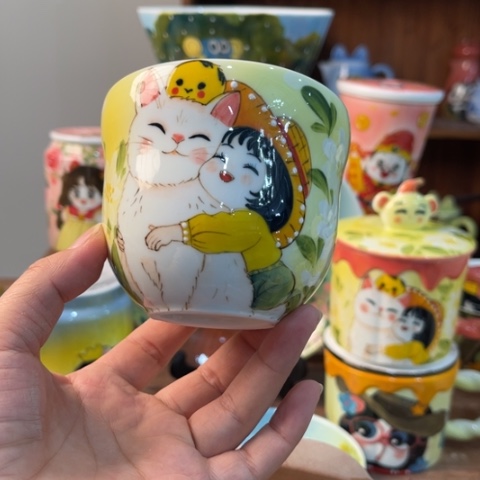 炉景德镇釉下手绘陶瓷 