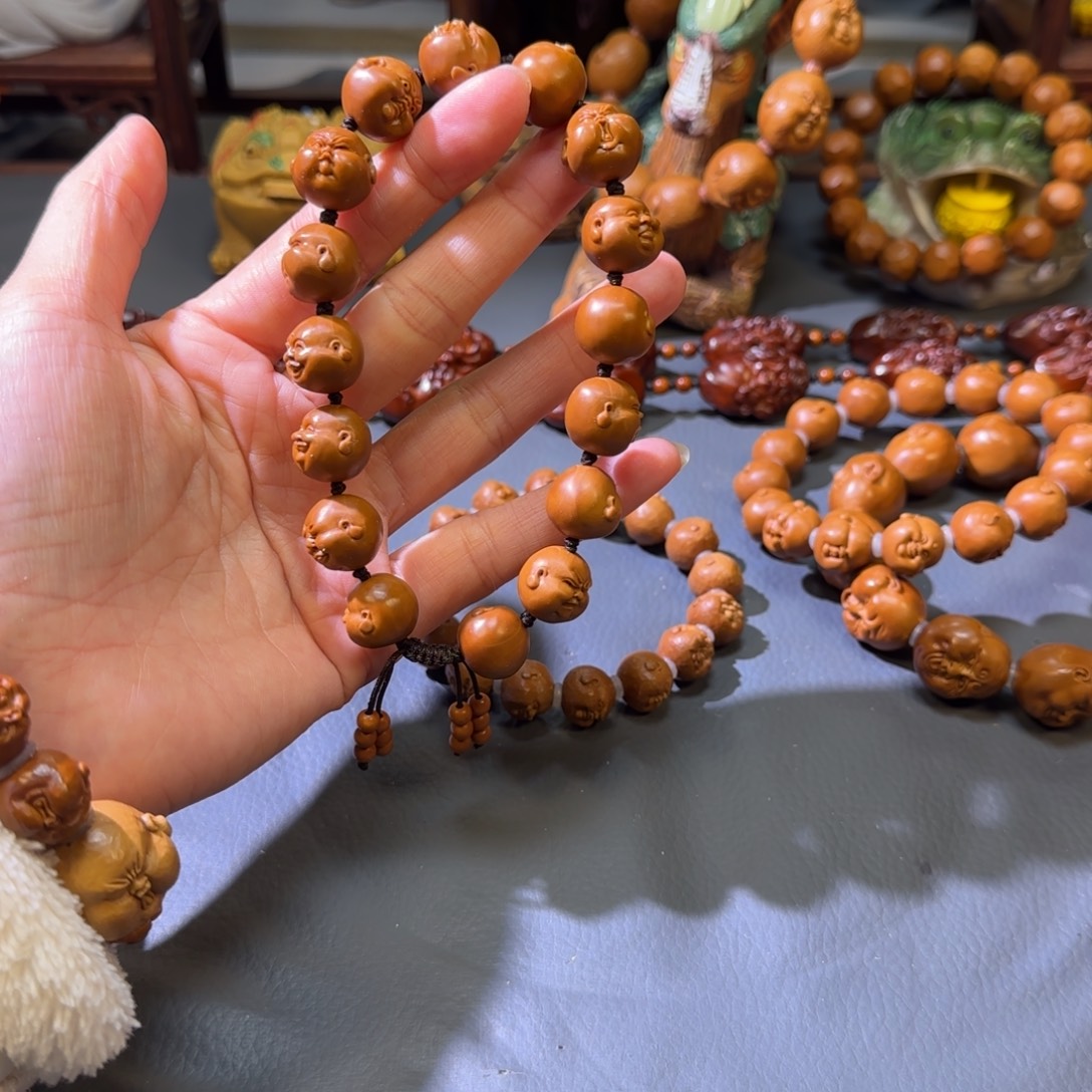 北***潮橄榄核手串/手链纯手工百态光面1.6规格手串