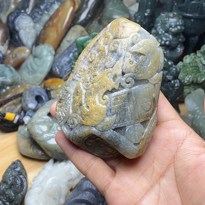 和田玉未镶嵌挂件