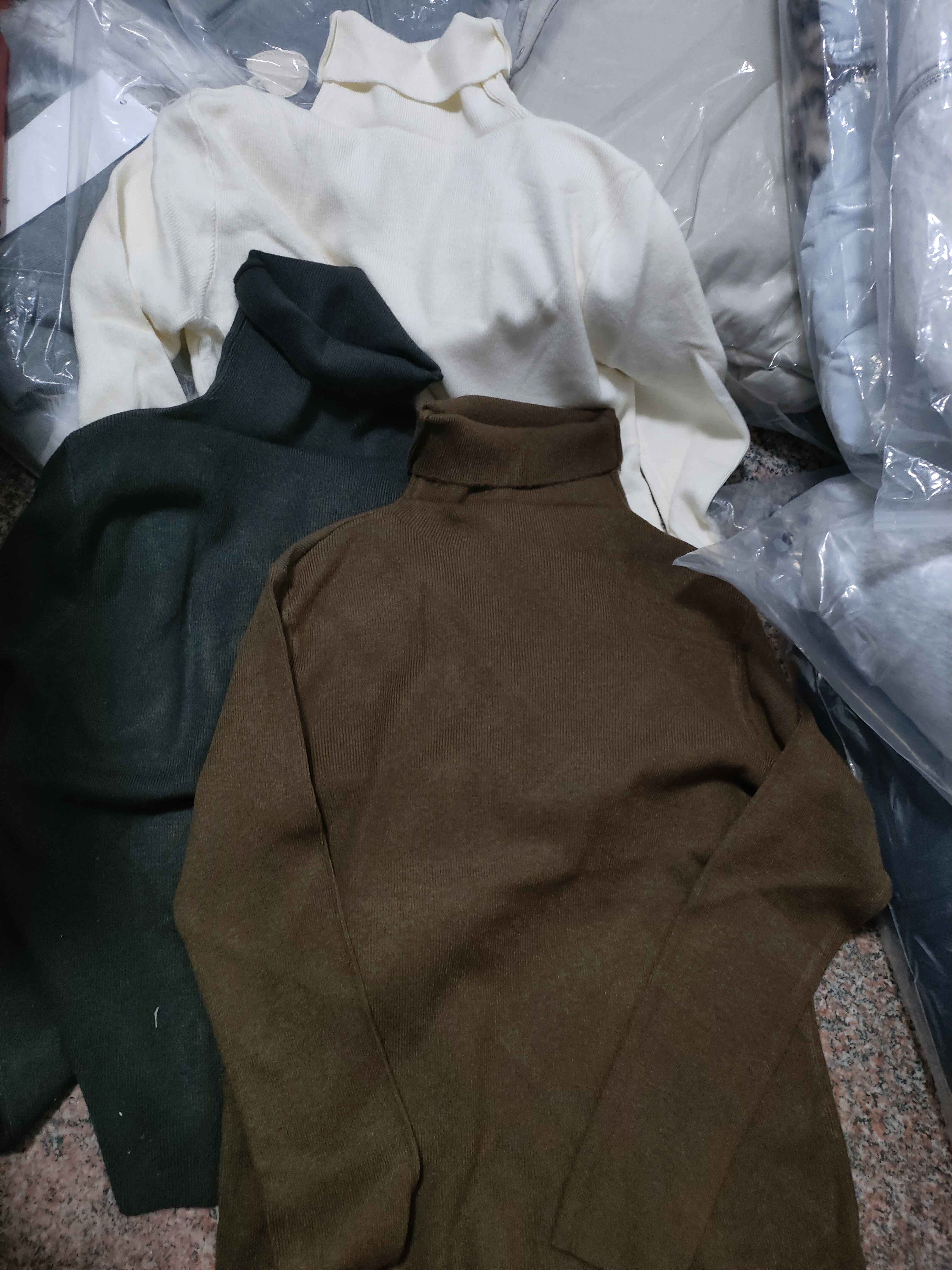 堆堆领打底衫女秋冬新款内搭针织衫高领上衣修身套头软糯毛衣