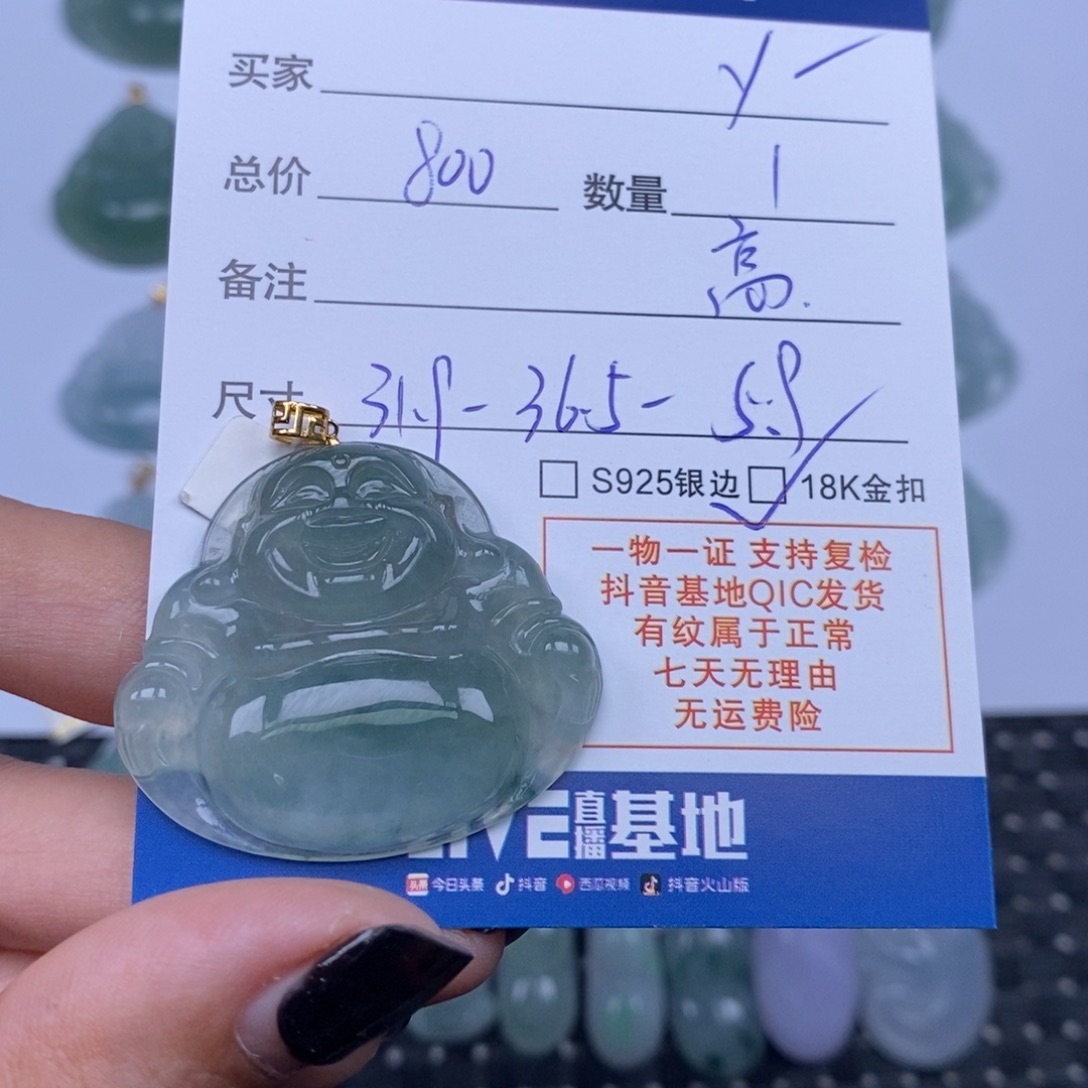 y***1翡翠未镶嵌颈饰天然翡翠