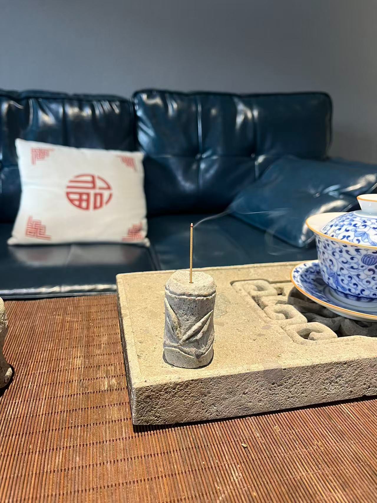 包邮福利石葫芦摆件香插茶桌装饰茶宠原石自然茶空间禅茶室复古