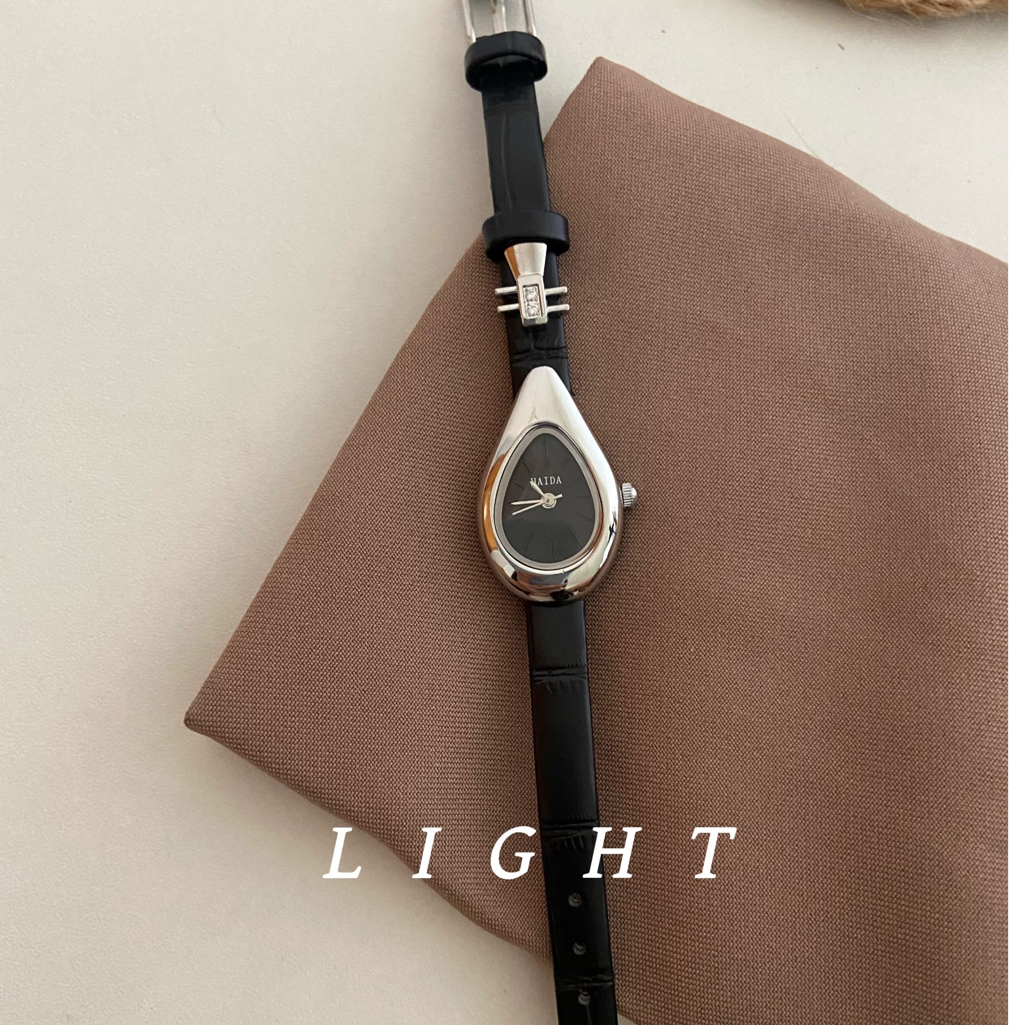 LIGHT 国风琵琶新中式黑银小众设计感女表高级