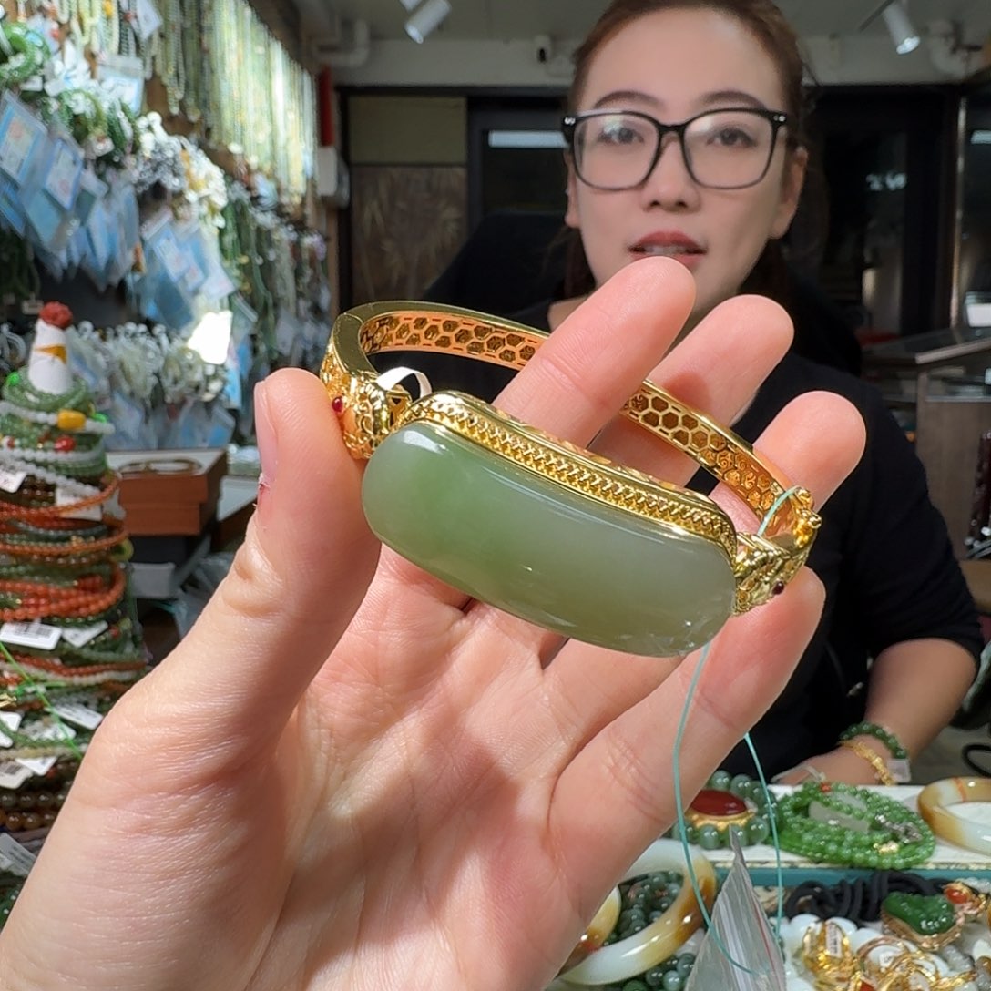 和田玉银S925镶嵌颈饰