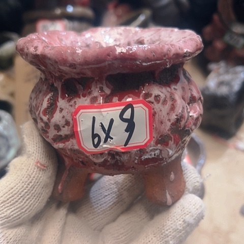 红陶粗陶花盆手工