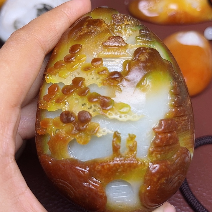 蚂***哥和田玉未镶嵌颈饰