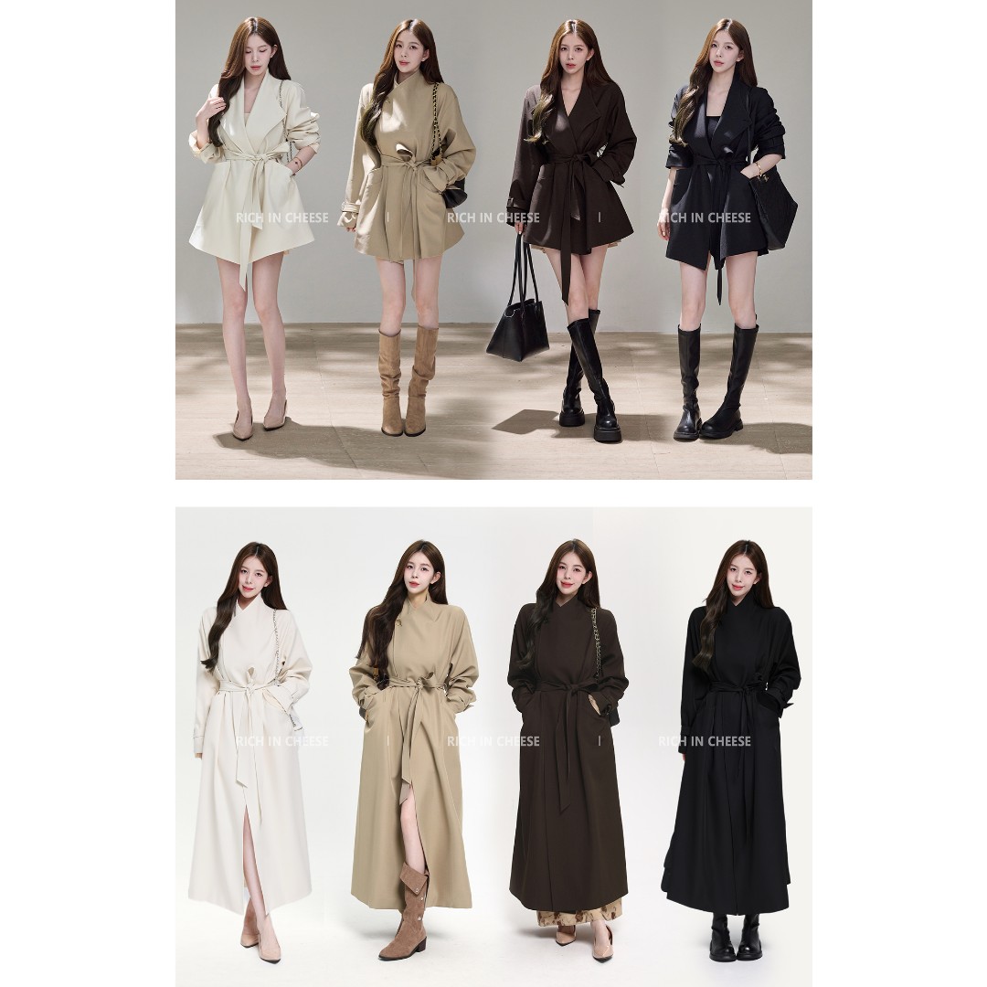  RICHINCHEESE  慵懒风衣 高级设计款慵懒感长款风衣（含腰带）