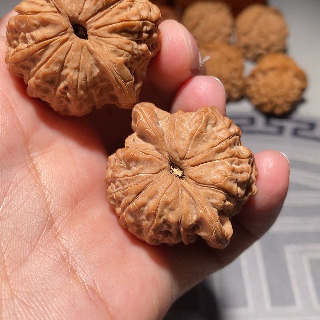 弱***水文玩核桃把件016血麒麟