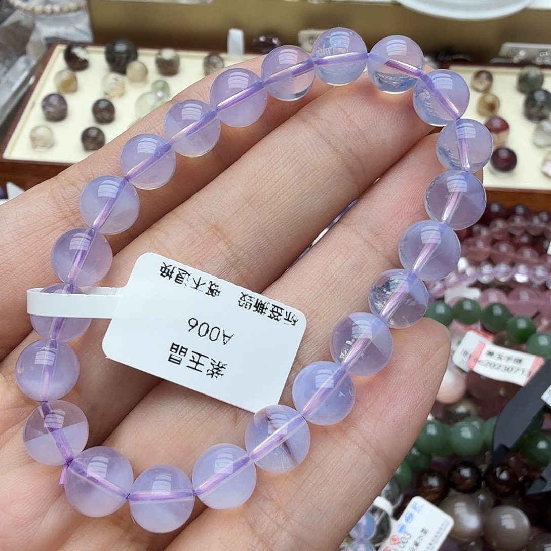 水晶未镶嵌手链紫玉晶8.4mm