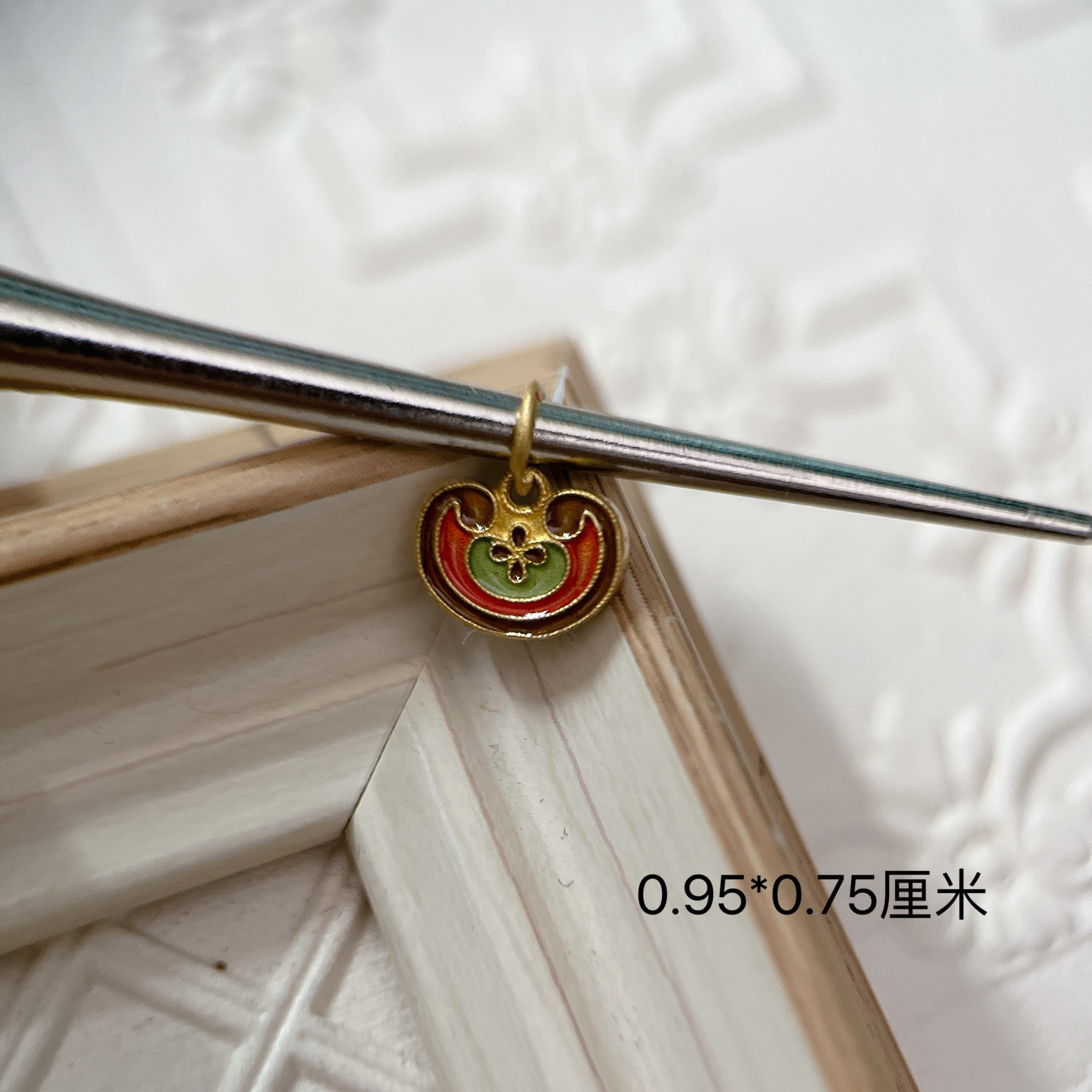 菲菲编绳 DIY配件 金色烧彩滴流 坠子