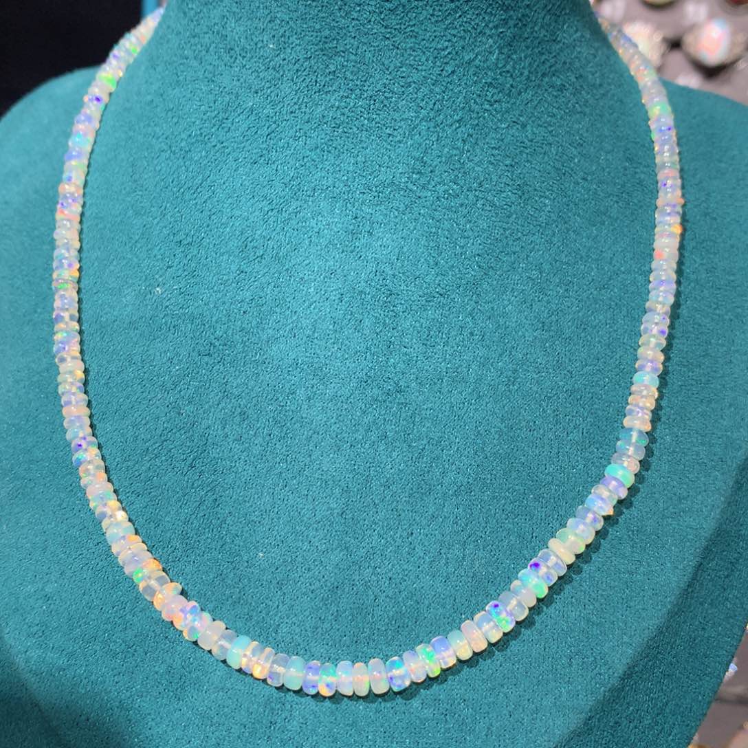 欧泊福利项链银S925镶嵌