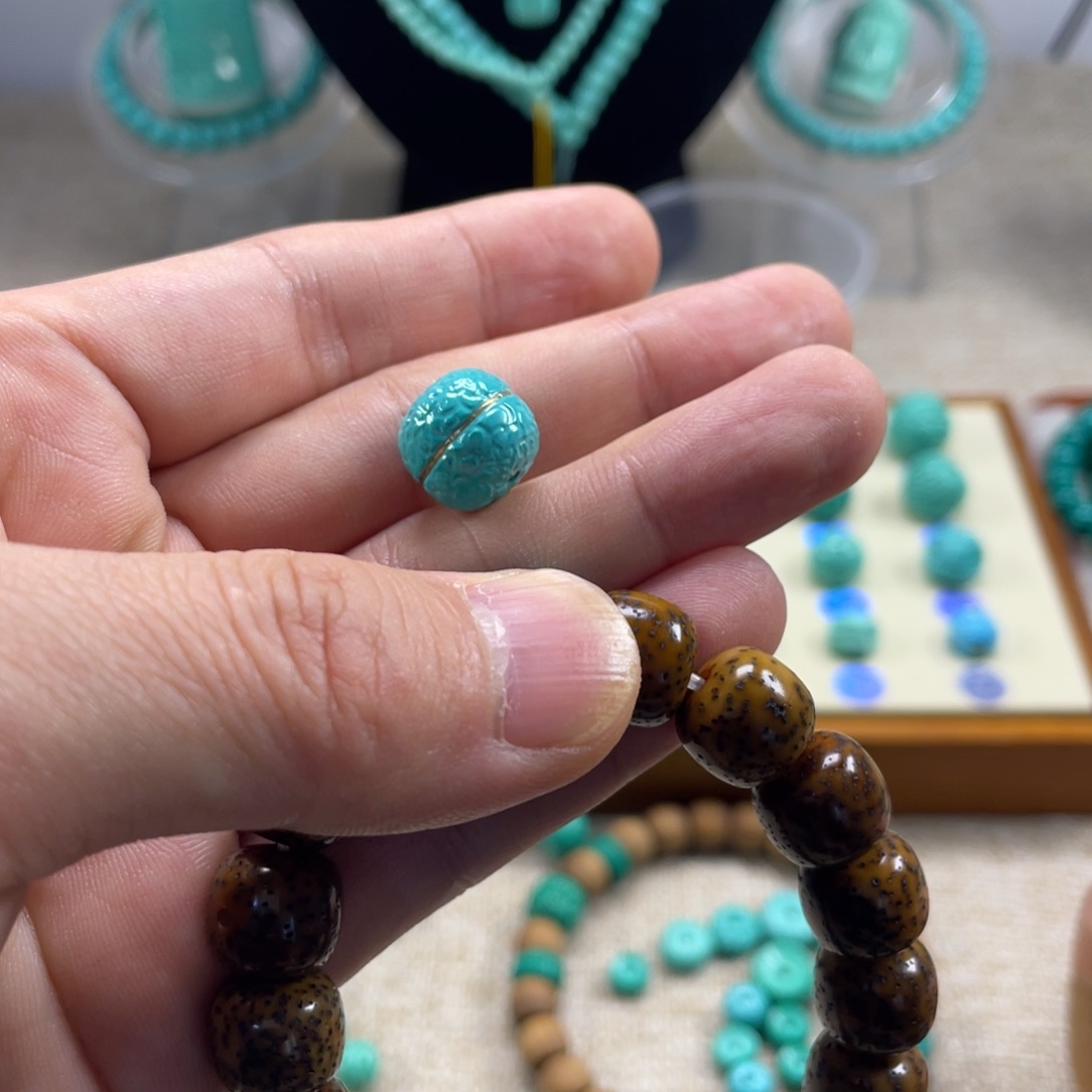 十堰手工雕刻配饰配珠，直径12