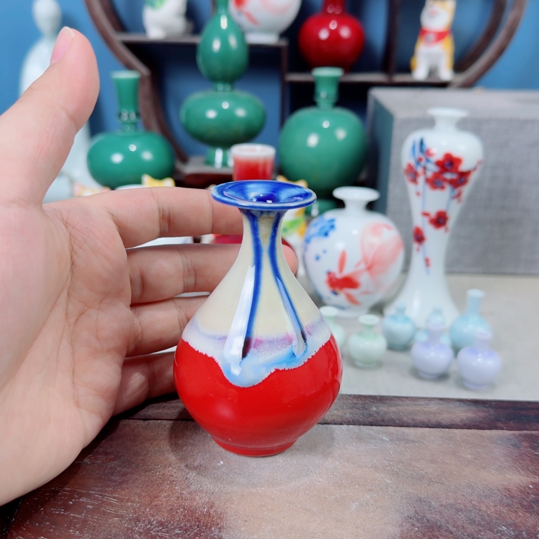 陶瓷手工小花器摆件