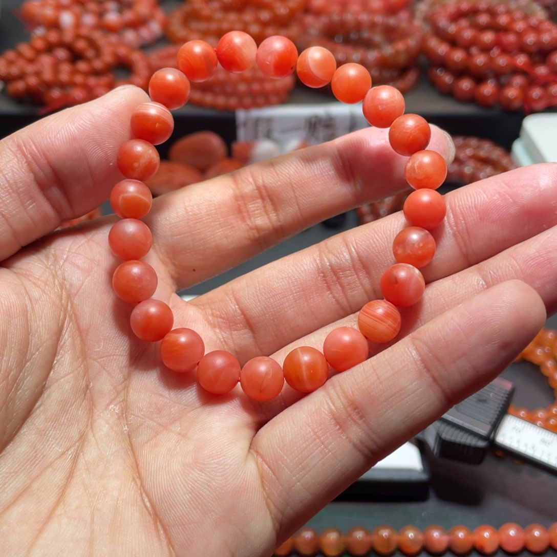 南红玛瑙手链未镶嵌
