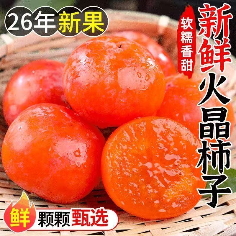 源洋【到手30枚放软再吃】正宗火晶柿子新鲜26年新果流心蜜柿软柿商品图