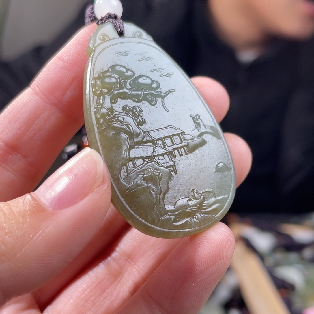 和田玉未镶嵌颈饰