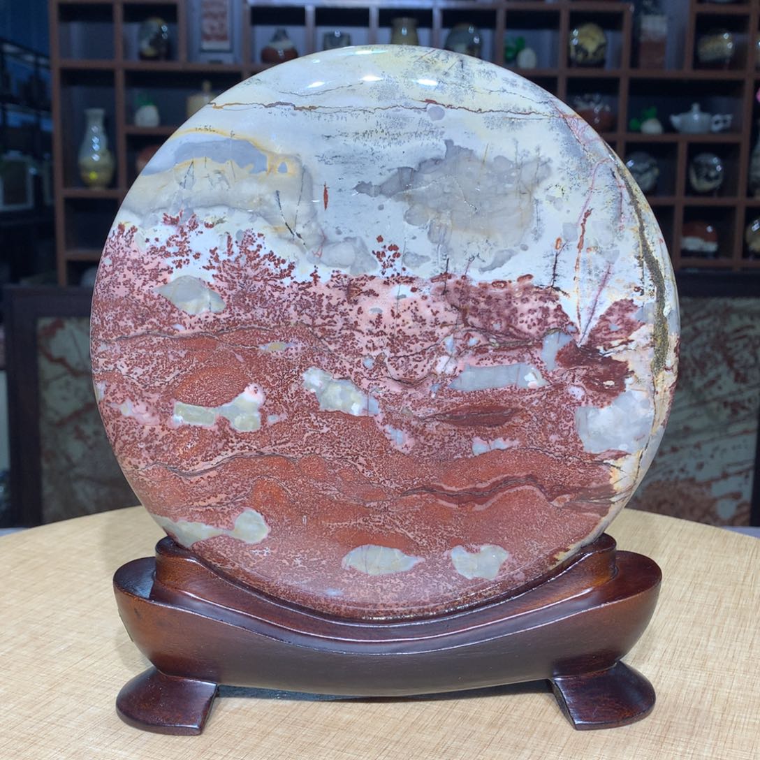 紫砂广西国画石摆件，收藏观赏