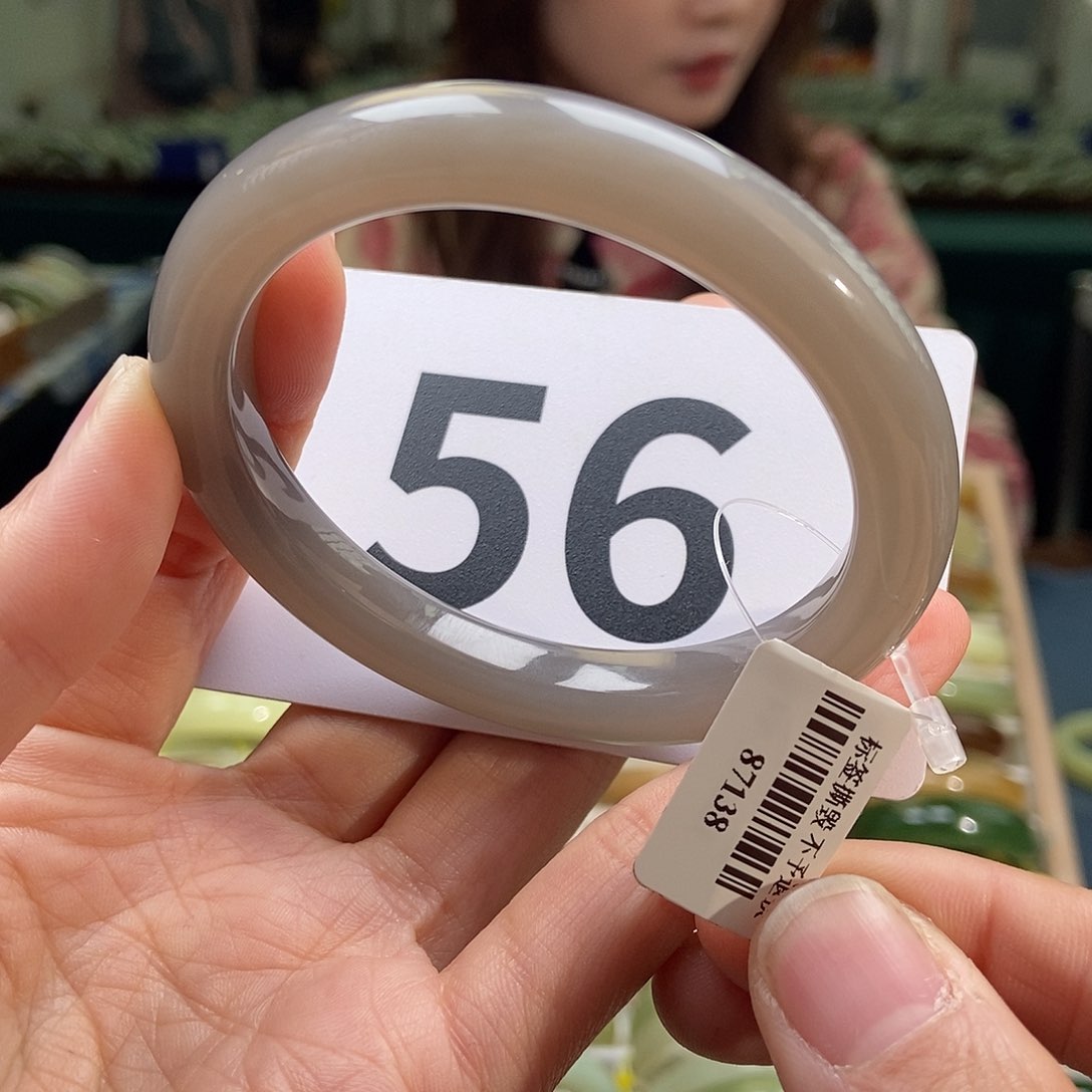 和田玉手镯未镶嵌莹***8