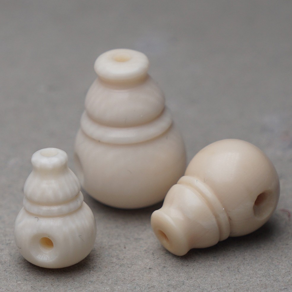 朝奉柏香文玩精选雕刻葫芦三通 简约DIY文玩配饰三通