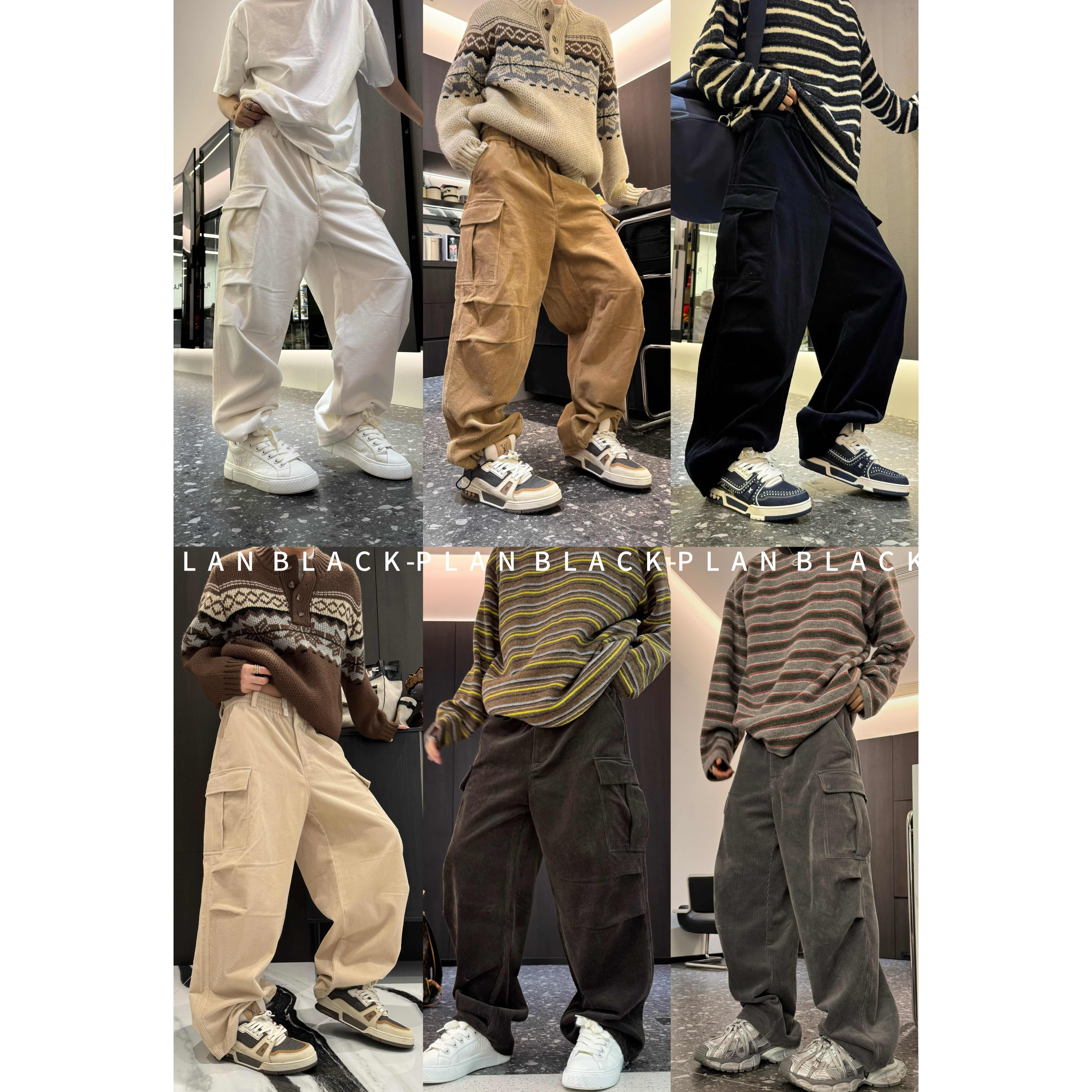 RICH陈发财【灯芯绒/工装裤】复古即时尚！秋冬氛围感百搭长裤8281