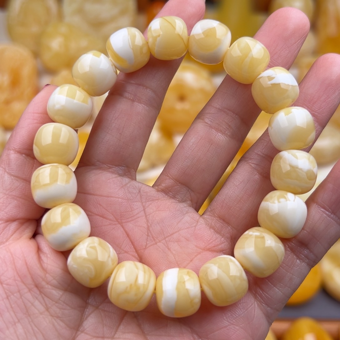 琥珀颈饰未镶嵌纯天然琥珀蜜蜡无优化