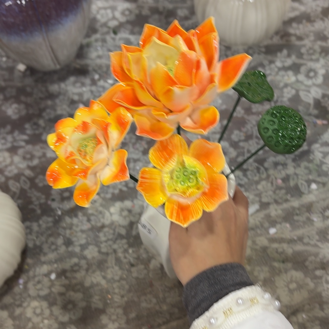 陶瓷花拍满20元发货退款拉黑