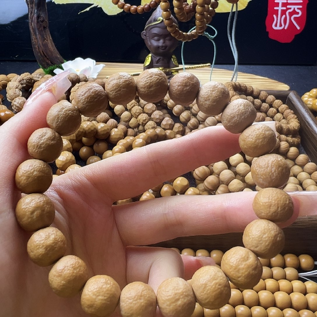 手串/手链核桃猴头雕刻手串橘皮小青柑全品龙岩料