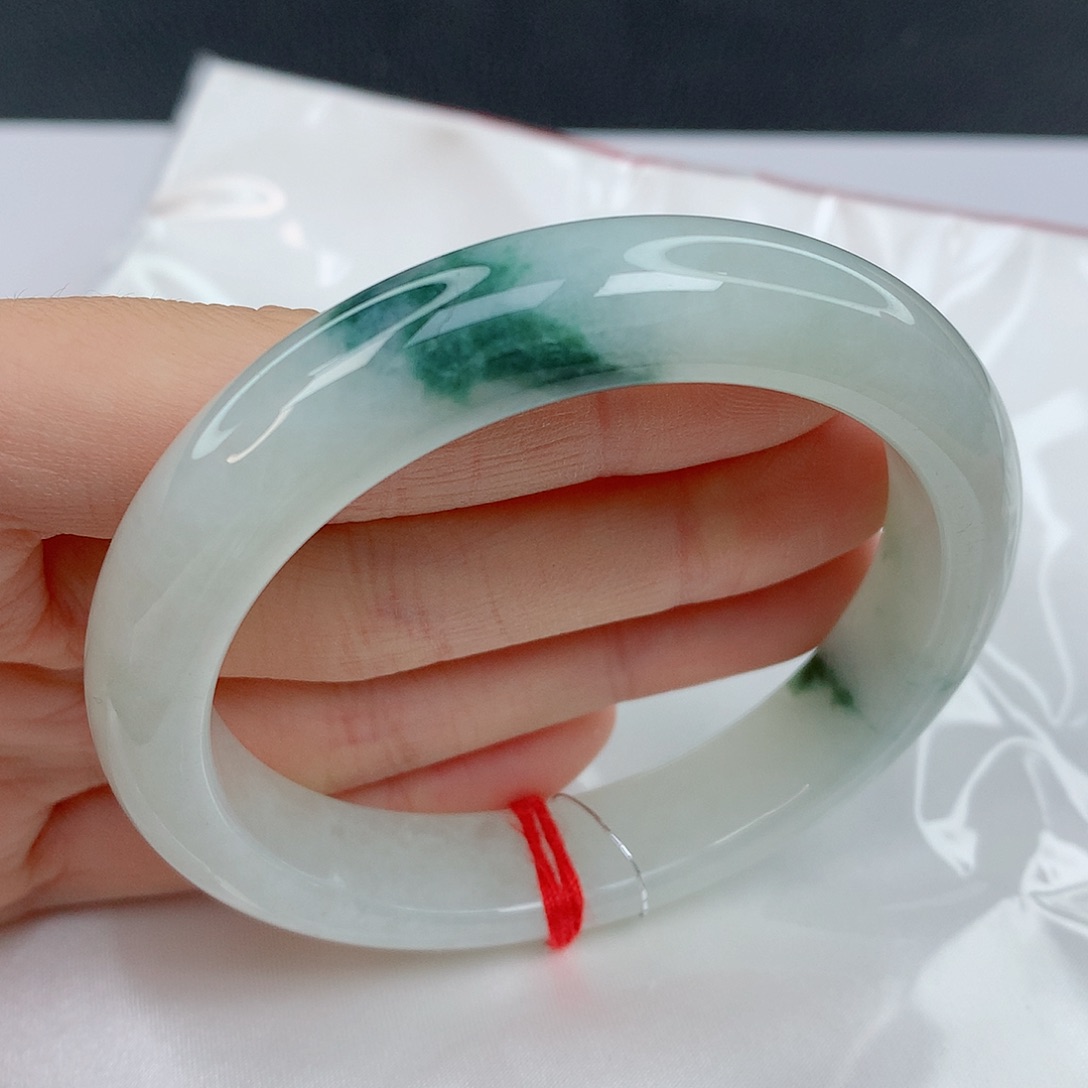 翡翠手镯未镶嵌57.4正圈