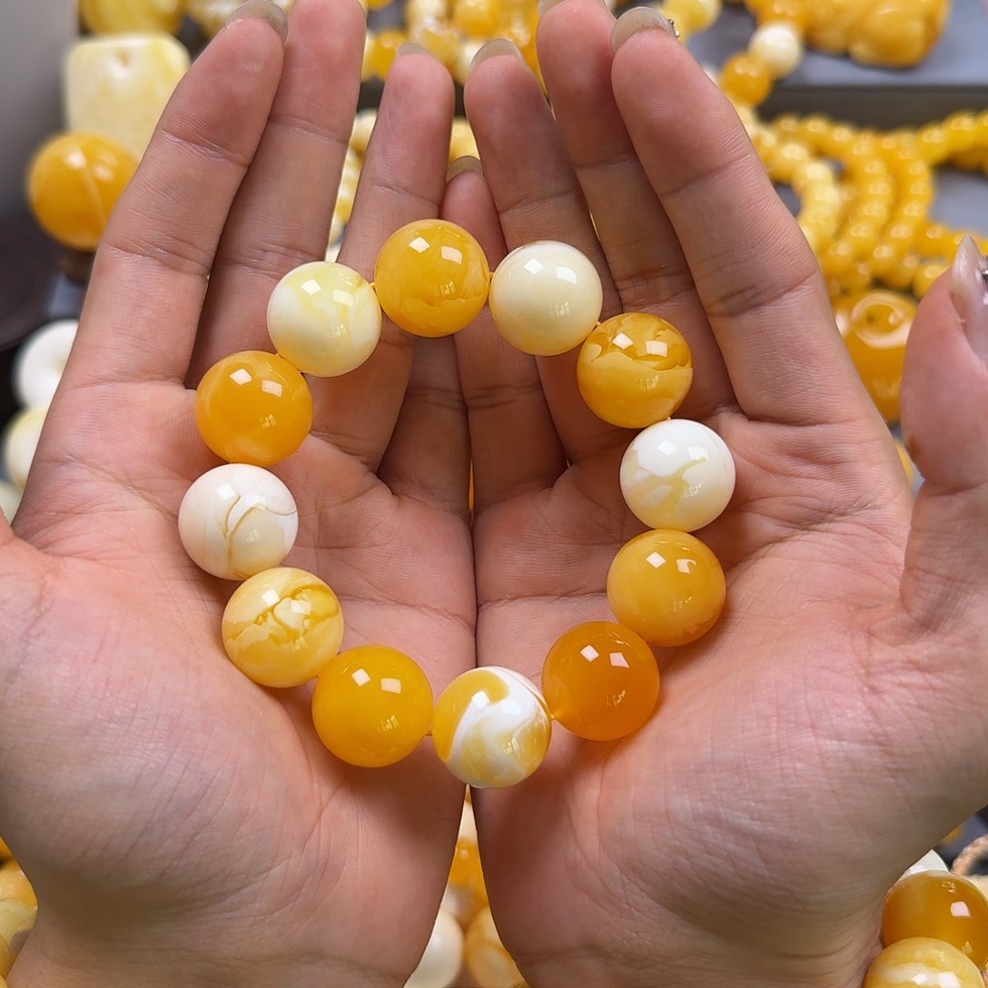 琥珀珠宝奇石未镶嵌20mm