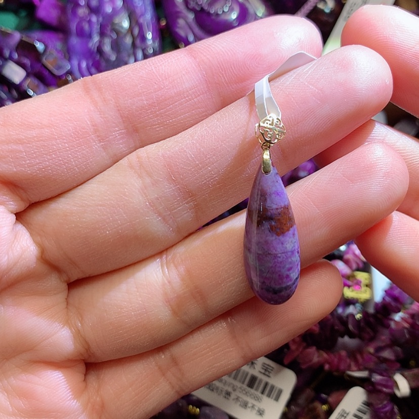 【闪购商品】苏纪石（舒俱来）吊坠18K金镶嵌