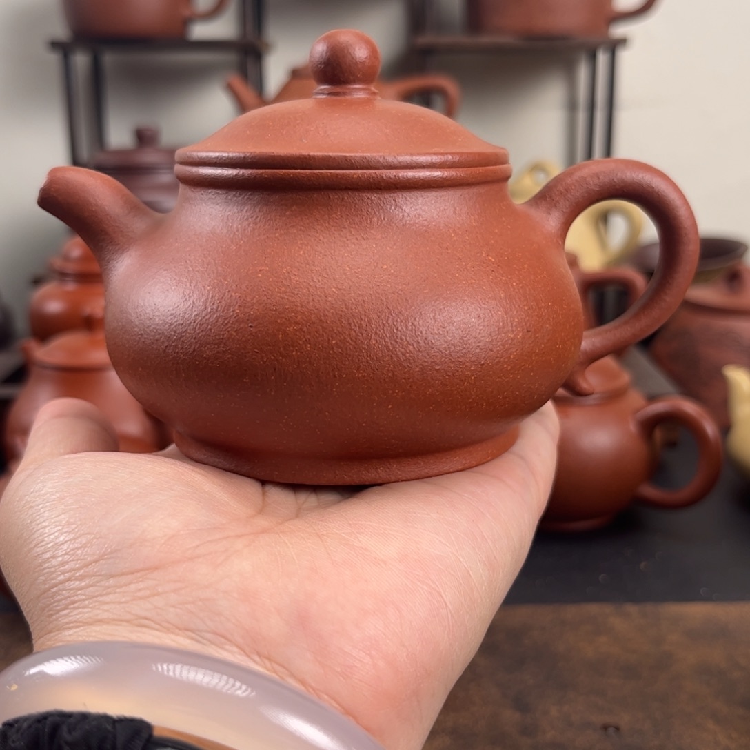 茶壶紫砂全手潘壶220毫升
