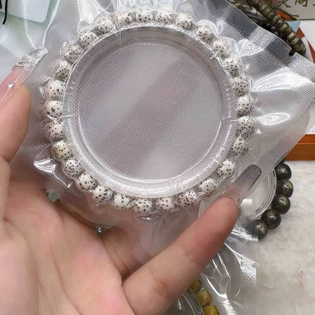 星月菩提手串6傲世半臂白星月菩提河豚87桶单圈