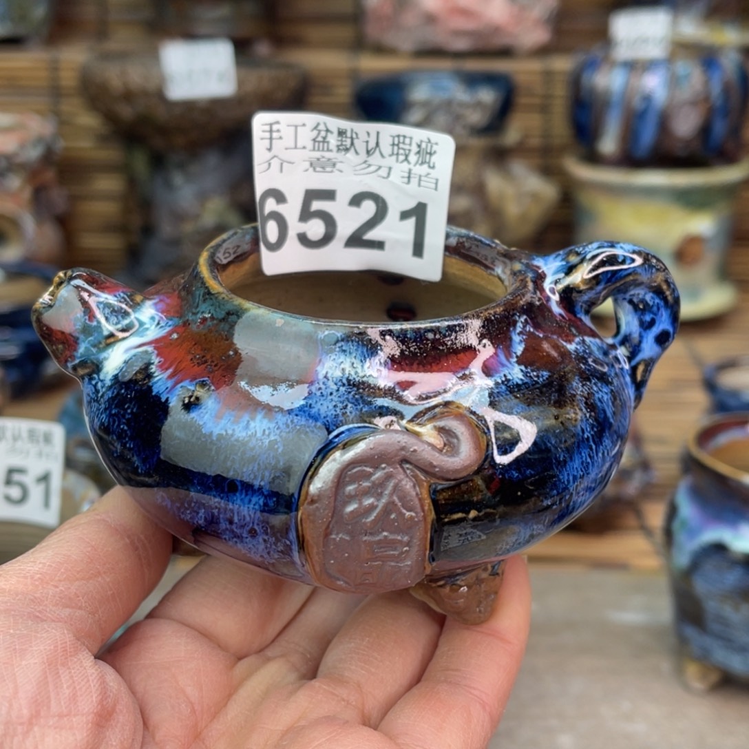 手工花盆默认瑕疵完美者勿拍