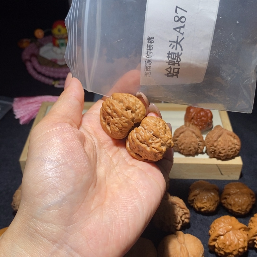 吊坠文玩核桃石子蛙蛙33