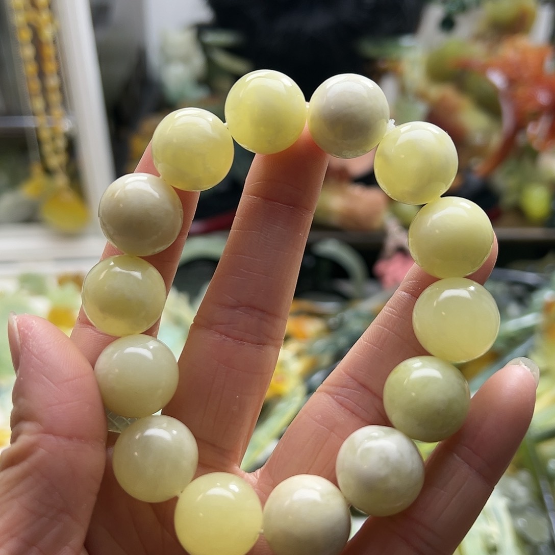蛇纹石玉手链合金