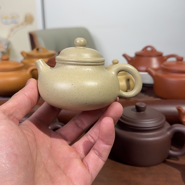 茶壶紫砂墨绿泥容天