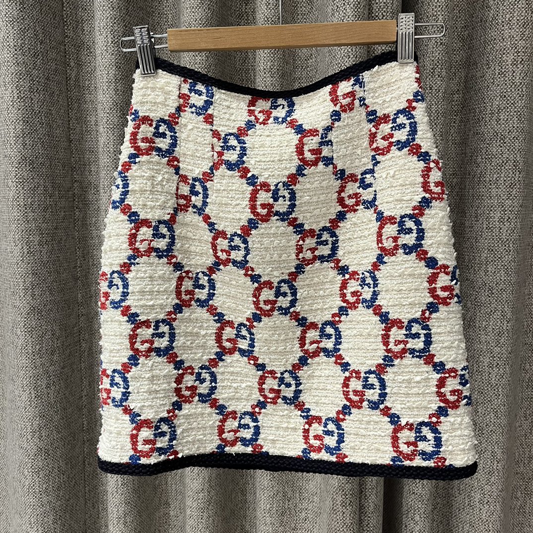 99新 GUCCI/古驰 Gucci上红蓝logo半身裙36码/99新/NBY6403