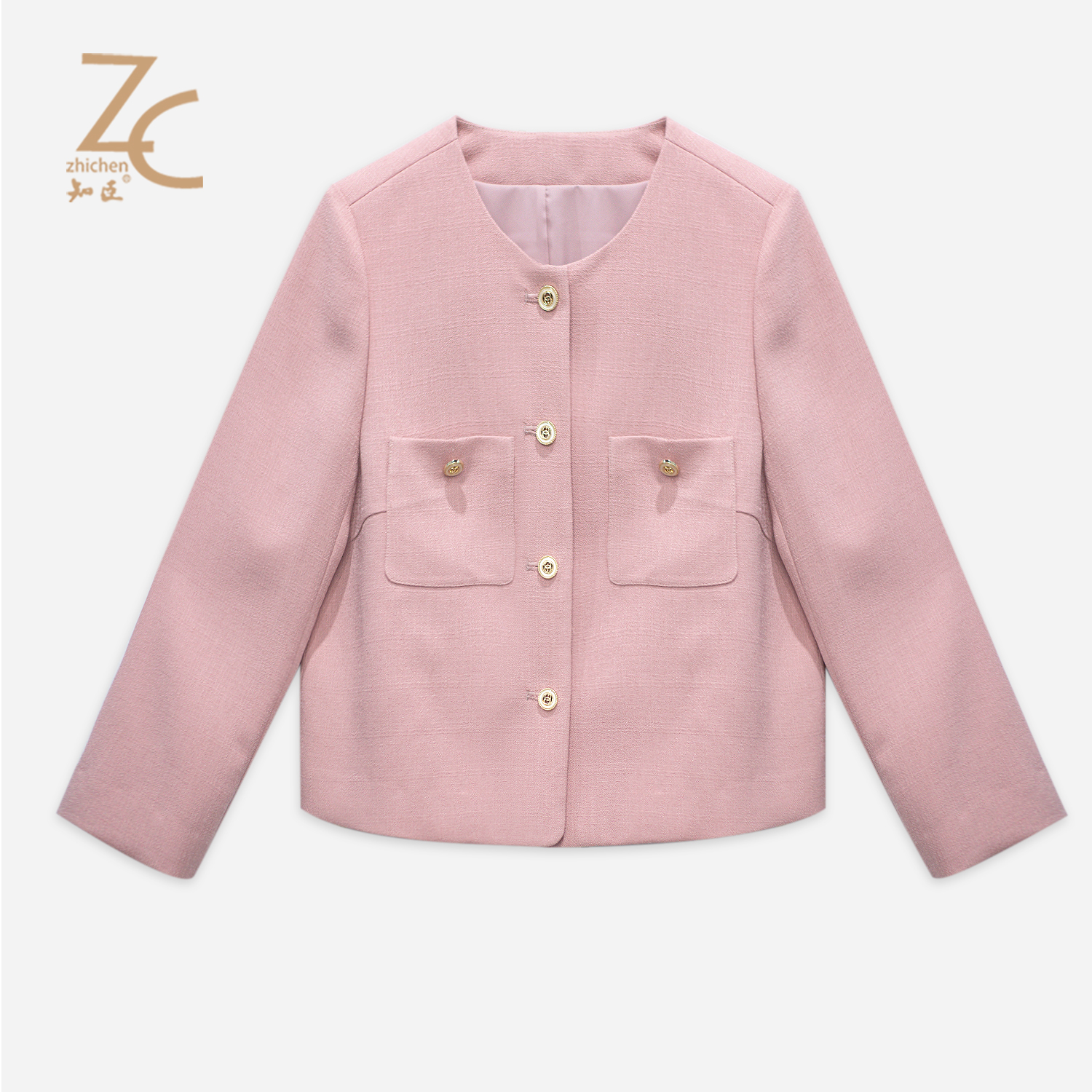 知臣秋季新品 温婉淑女轻奢气质小香风短款外套女 T25153066