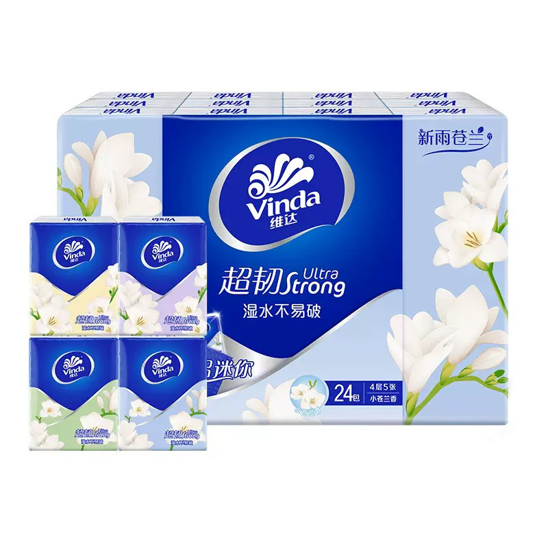 【对对碰】官方正品 维达（香味）4层原生木浆5片 