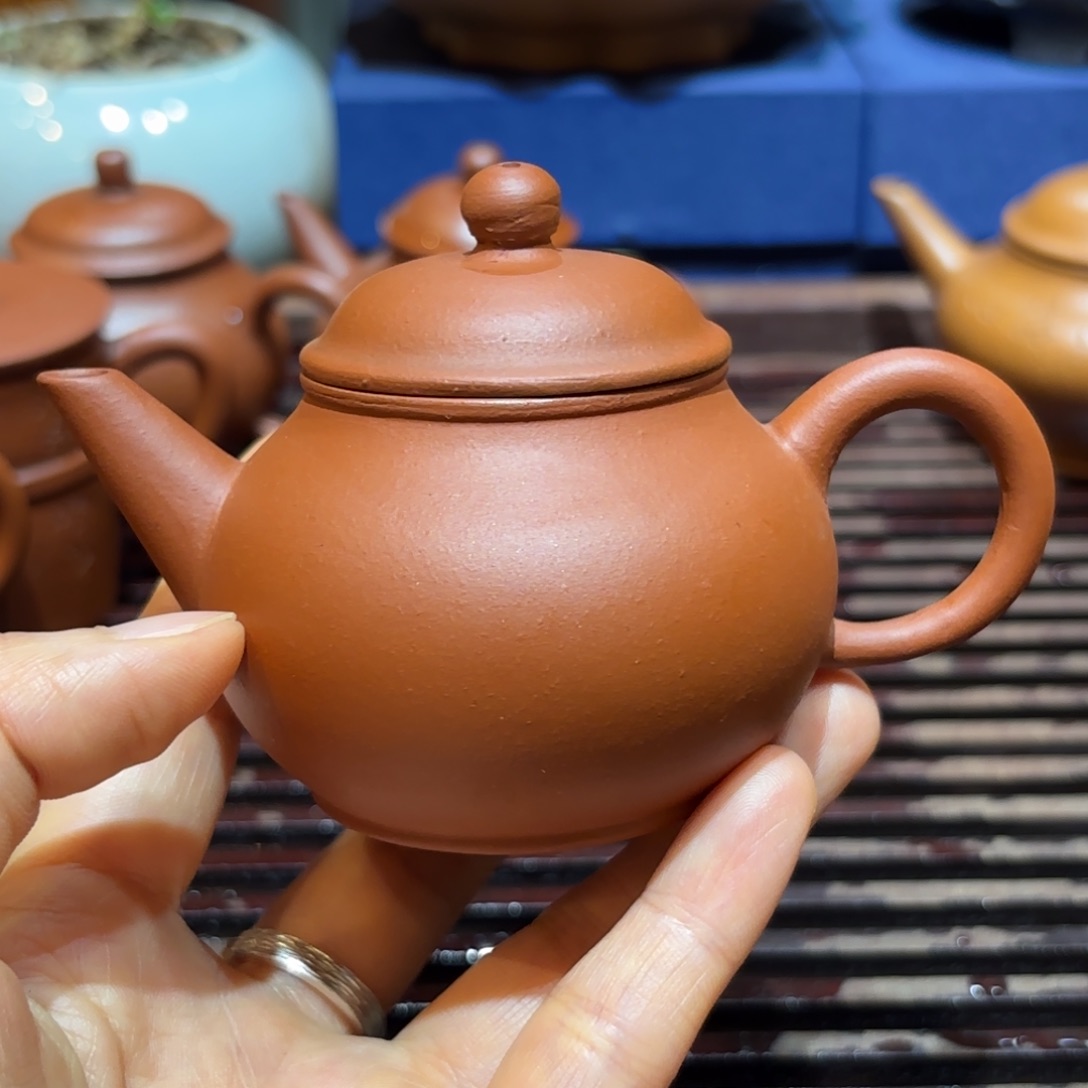 茶壶紫砂紫砂壶红泥芭乐105cc