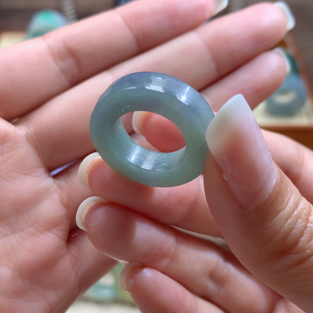 定制翡翠未镶嵌翡翠睡莲5-11/12#