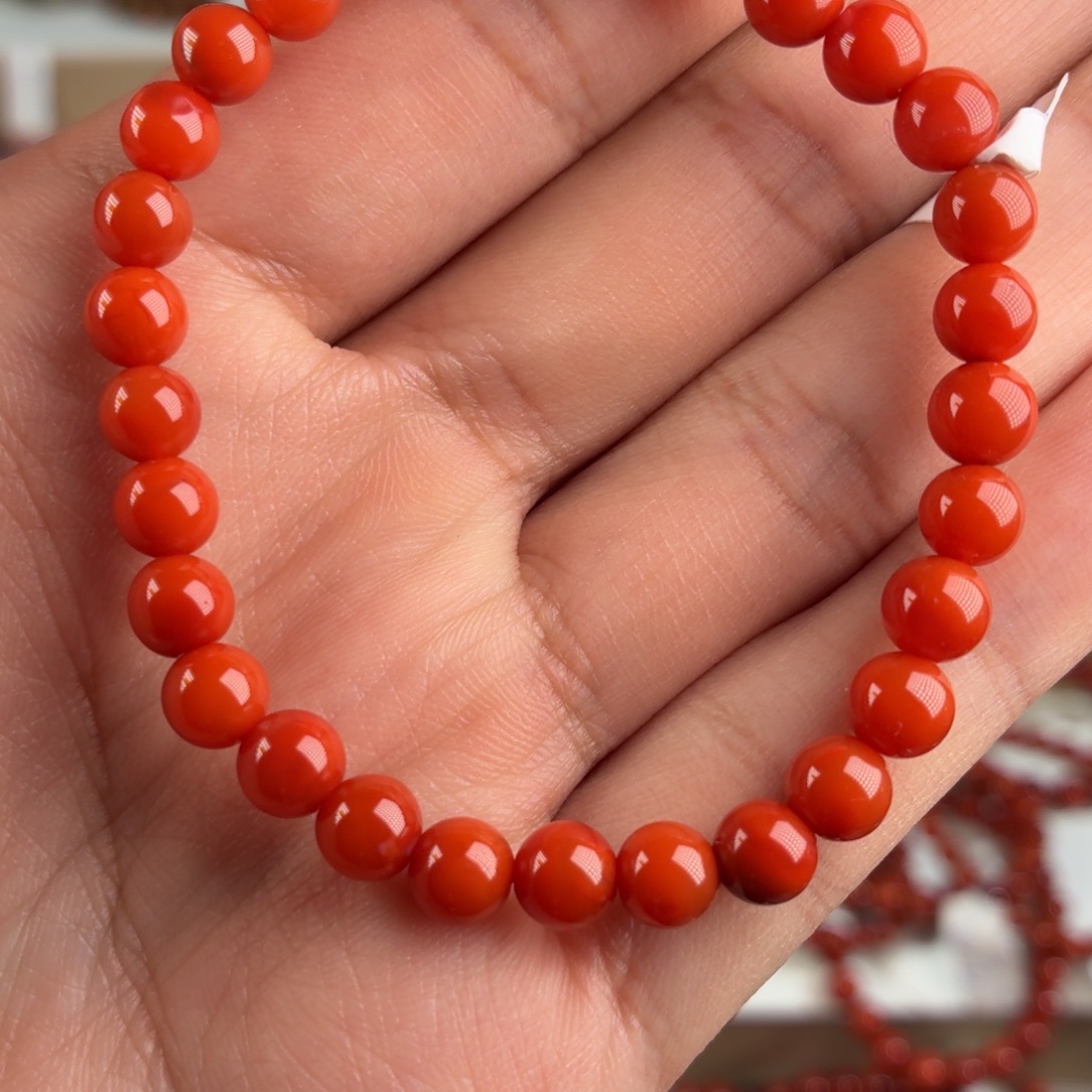 南红玛瑙未镶嵌手链