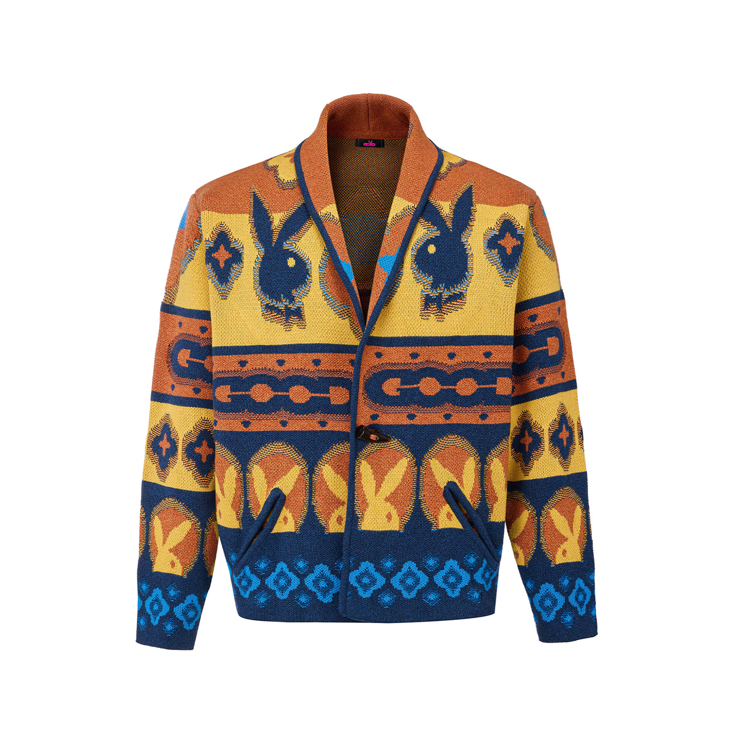 GB-GOODBRAND x PLAYBOY 2025FW花纹提花轻奢时尚开衫毛衣