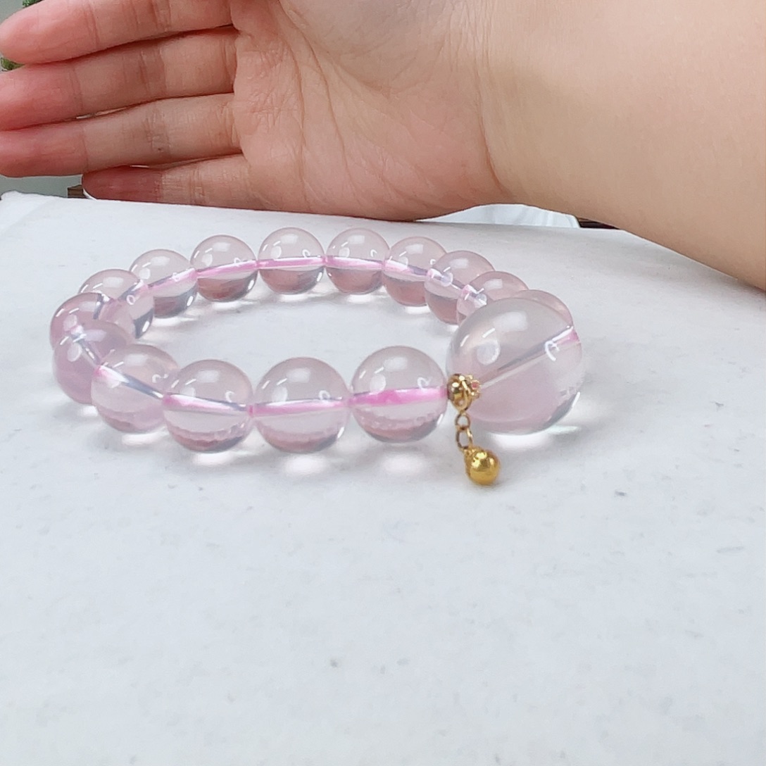 水晶手链18K金镶嵌水晶12