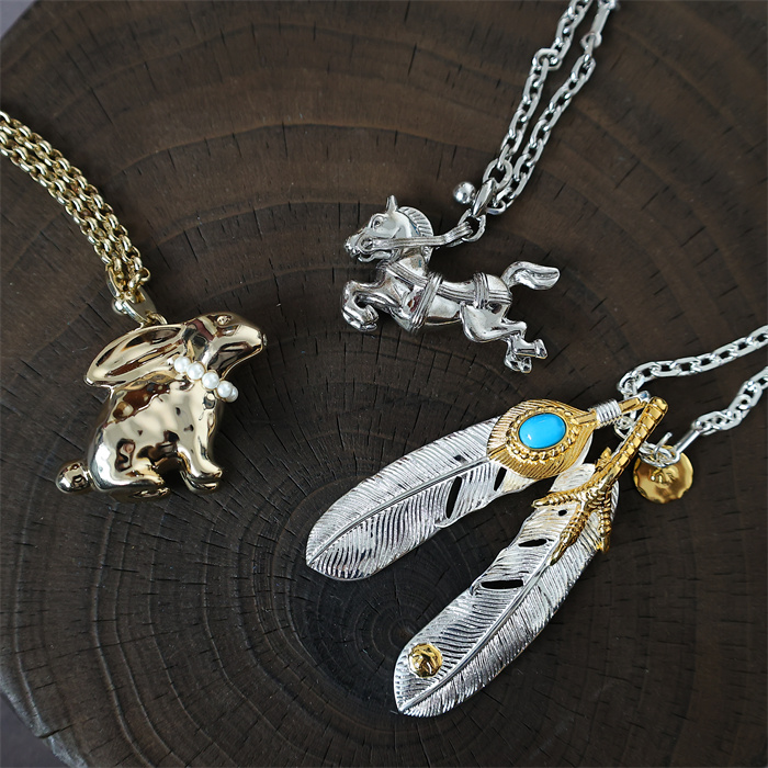 兔子/银马/羽毛挂件 包挂 金属挂件 精致百搭挂件简约