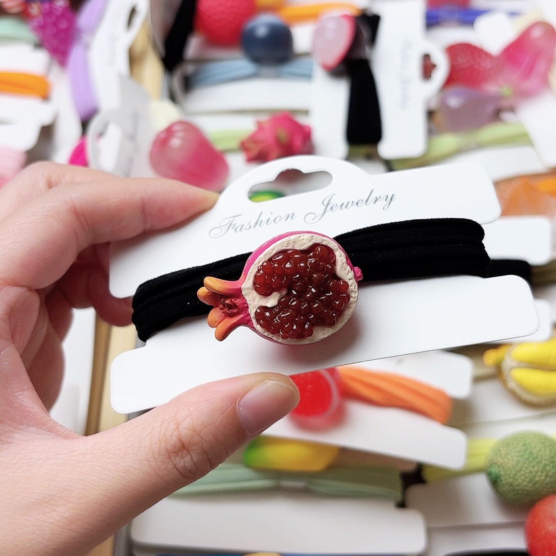 布艺铁合金石榴发绳