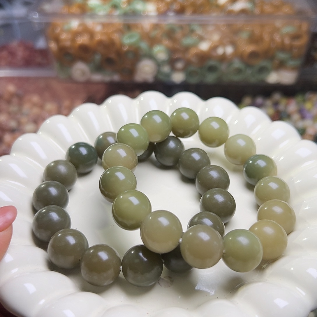 菩提根/象牙果吊坠卡14非料绿串2条