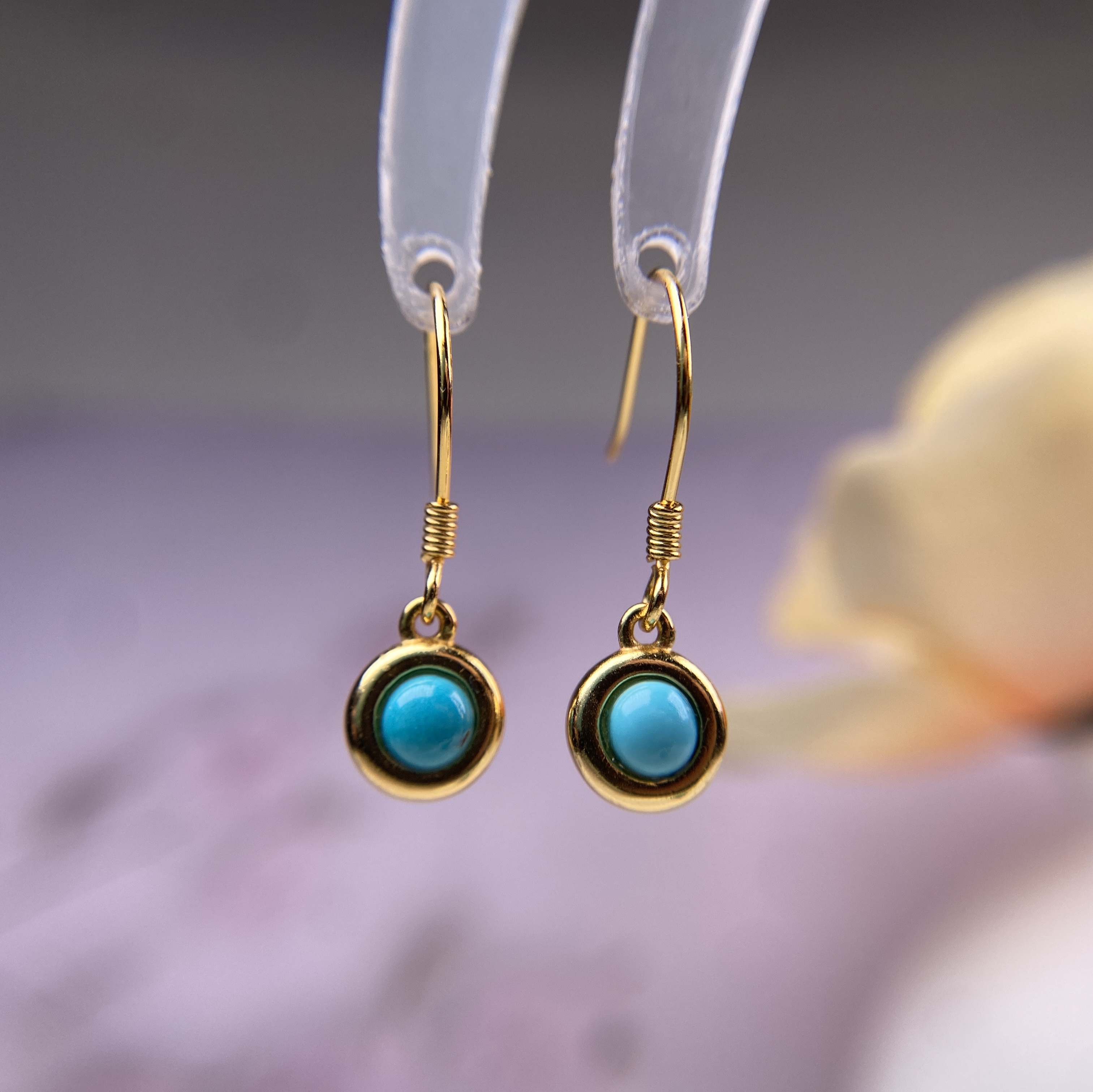 湖北天然原矿绿松石耳饰精致时尚个性百搭款多色多样性随机发一件