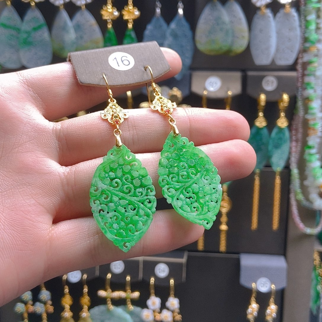 翡翠未镶嵌耳饰翡翠